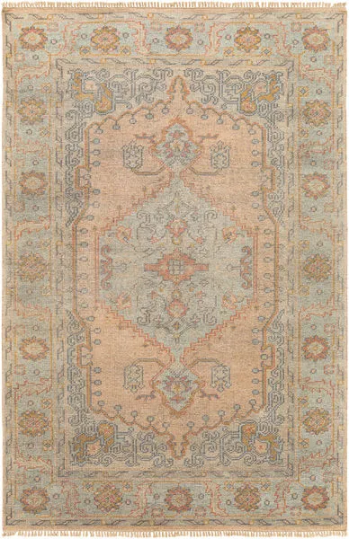 Product Image 1 for Nirvana Hand-Knotted Dusty Coral/ Teal Rug - 8' x 10' from Surya