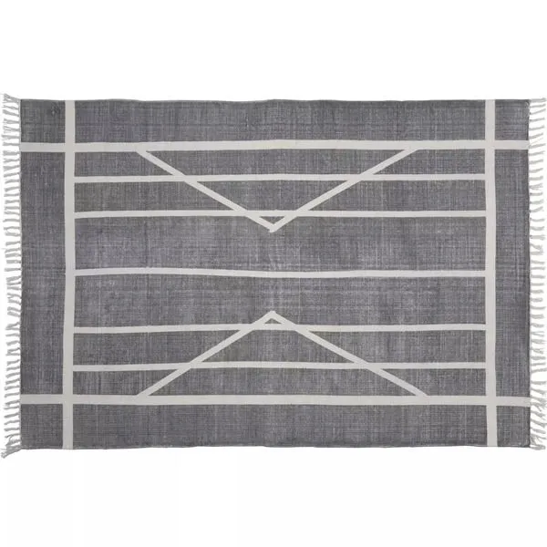 Product Image 2 for Block Print Rug Cotton Rug Centerpoint Stripe from Homart