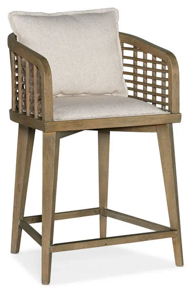 Product Image 1 for Sundance Barrel Back Rattan Counter Stool from Hooker Furniture