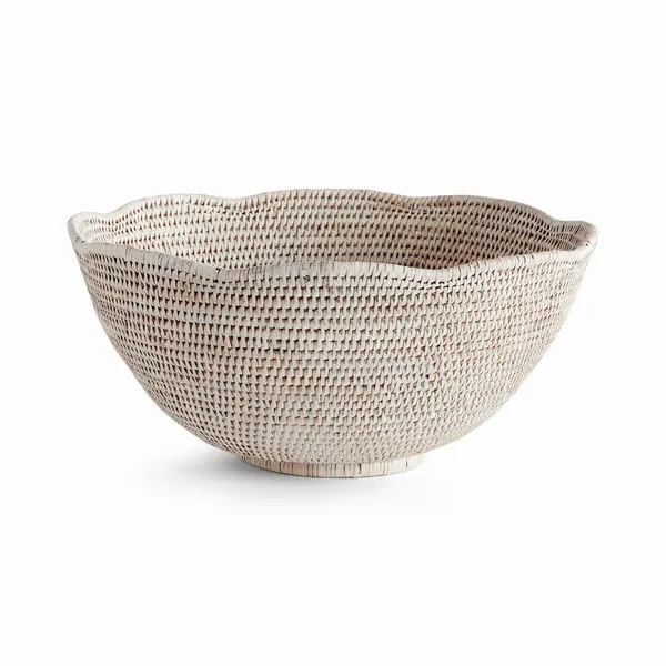 Product Image 1 for Burma Rattan Scalloped Edge Bowl from Napa Home And Garden