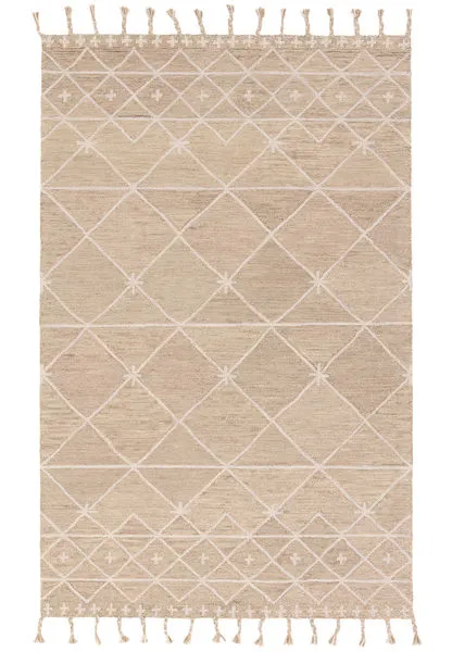 Product Image 1 for Nikki Chu by Rhea Handmade Trellis Tan / Ivory Rug 8' x 10' from Jaipur