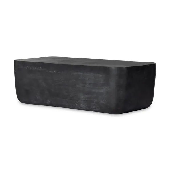 Product Image 2 for Basil Outdoor Large Rectangle Aluminum Coffee Table - Aged Grey from Four Hands