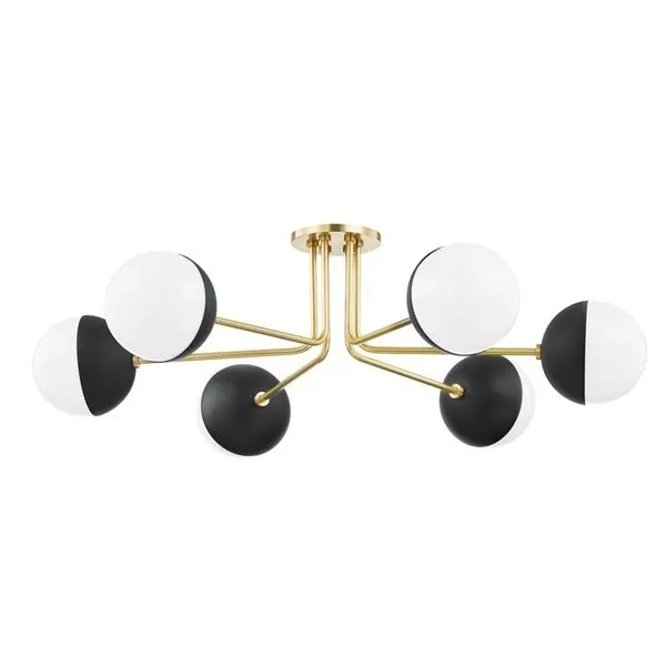 Product Image 1 for Renee 6 Light Semi Flush Mount from Mitzi