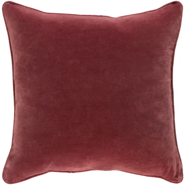 Product Image 1 for Safflower Garnet Velvet Pillow from Surya