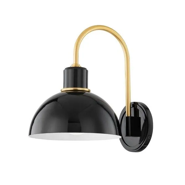 Product Image 1 for Camille Glossy Black Wall Sconce from Mitzi