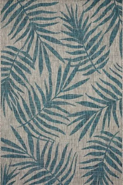 Product Image 2 for Isle Indoor / Outdoor Grey / Aqua Rug from Loloi