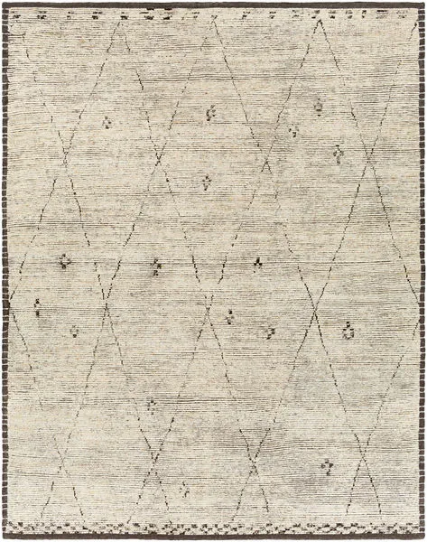 Product Image 1 for Khyber Hand-Knotted Global Wheat / Black Rug - 10' x 14' from Surya