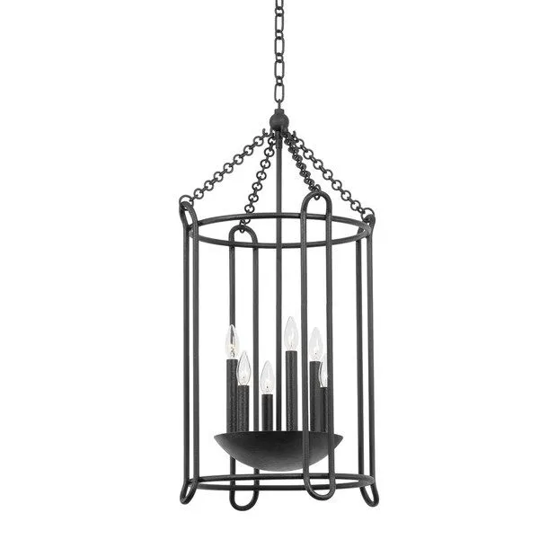 Product Image 1 for Lassen Black Iron 6-Light Lantern from Troy Lighting