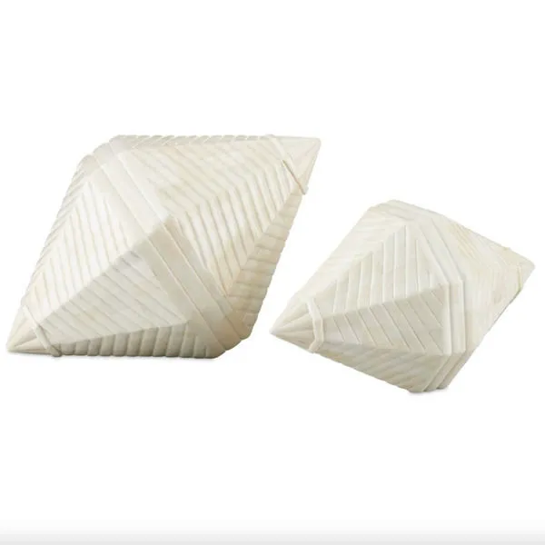 Product Image 1 for Pavi Bone Prism Set of 2 from Currey & Company