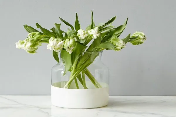Product Image 4 for White Colorblock Flower Vase from etúHOME
