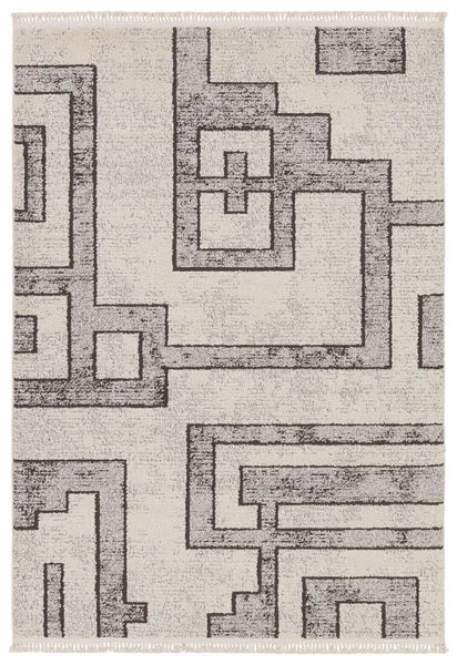 Product Image 1 for Bungalow Modern Geometric Gray/ Cream Rug - 4' x 6' from Jaipur