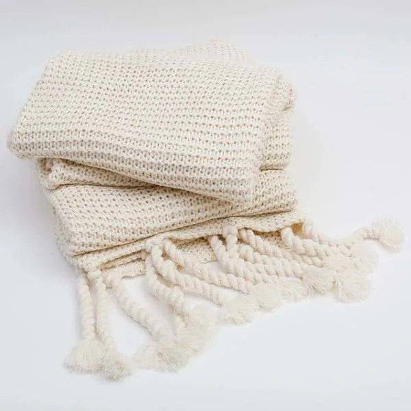 Product Image 1 for Trestles Oversized Throw Blanket - Antique White from Pom Pom at Home