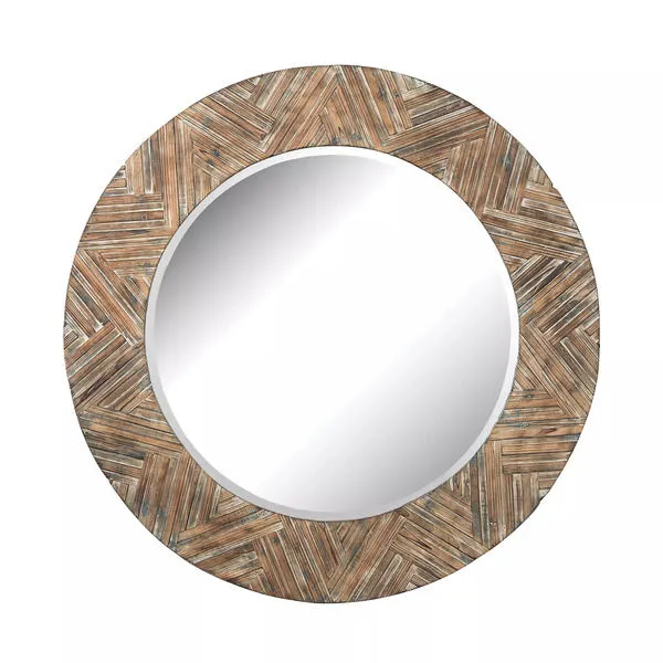 Product Image 1 for Large Round Wood Mirror from Elk Home