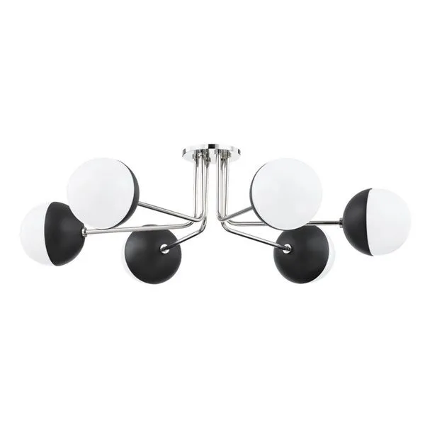 Product Image 1 for Renee 6 Light Semi Flush Mount from Mitzi