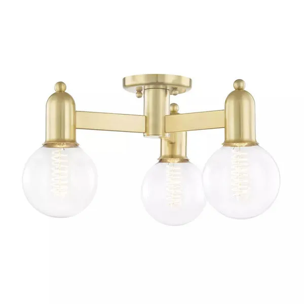 Product Image 1 for Bryce 3 Light Semi Flush from Mitzi