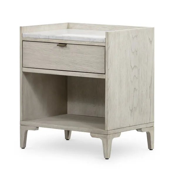 Product Image 7 for Viggo Vintage 1-Drawer White Oak Nightstand from Four Hands