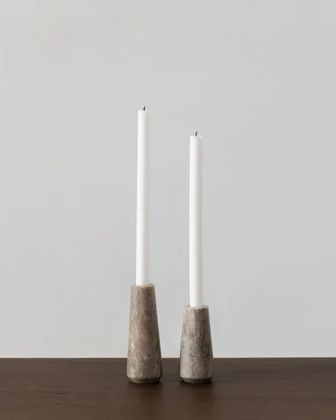 Product Image 3 for Amari Beige Marble Decorative Candle Holders, Set of 2 from BIDKHome