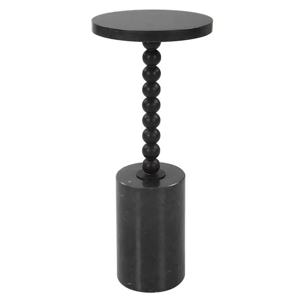 Product Image 1 for Bead Black Marble Mini Drink Table from Uttermost