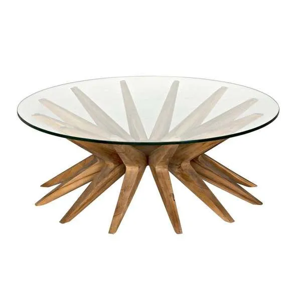 Product Image 1 for Waldo Round Glass Coffee Table from Noir