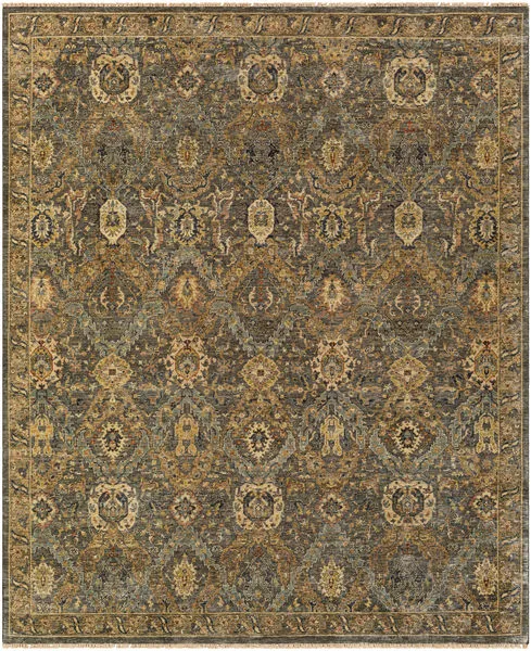 Product Image 1 for Anatolia Hand-Knotted Medium Green / Sage Rug - 10' x 14' from Surya