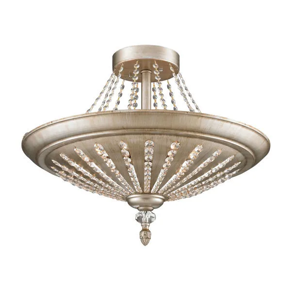 Product Image 1 for 9 Light Semi Flush In Aged Silver from Elk Lighting