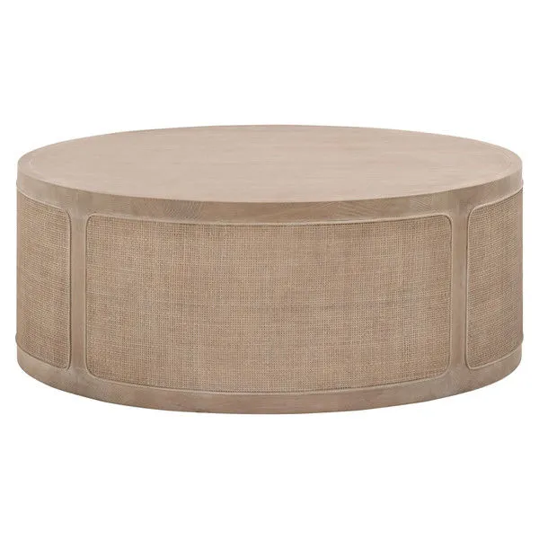 Product Image 1 for Cane Gray Oak Round Drum Coffee Table from Essentials for Living