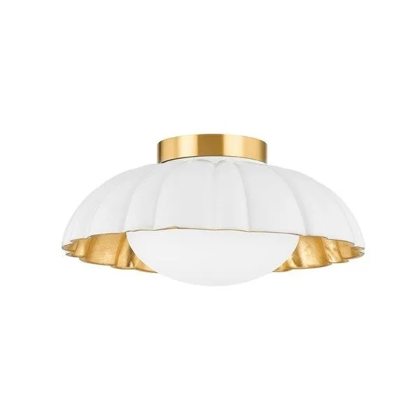 Product Image 1 for Penelope Aged Brass Flush Mount from Mitzi