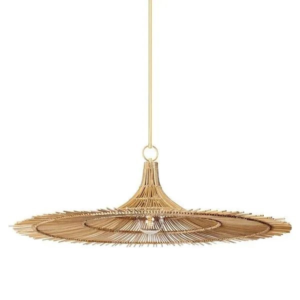 Product Image 1 for Costa Mesa Vintage Gold Leaf 1-Light Pendant from Troy Lighting