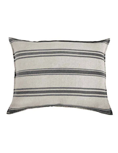 Product Image 1 for Jackson 28" x 36" Linen Accent Pillow with Insert - Flax / Midnight from Pom Pom at Home