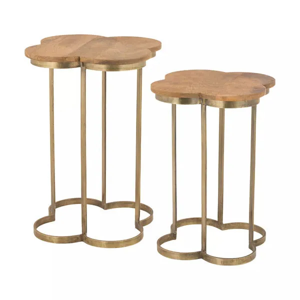 Product Image 1 for Gold Leaf Quatrafoil Accent Table from Elk Home