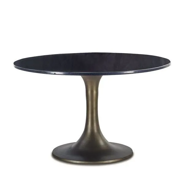 Product Image 1 for Nubian 48 Inch Round Black Granite Dining Table from World Interiors
