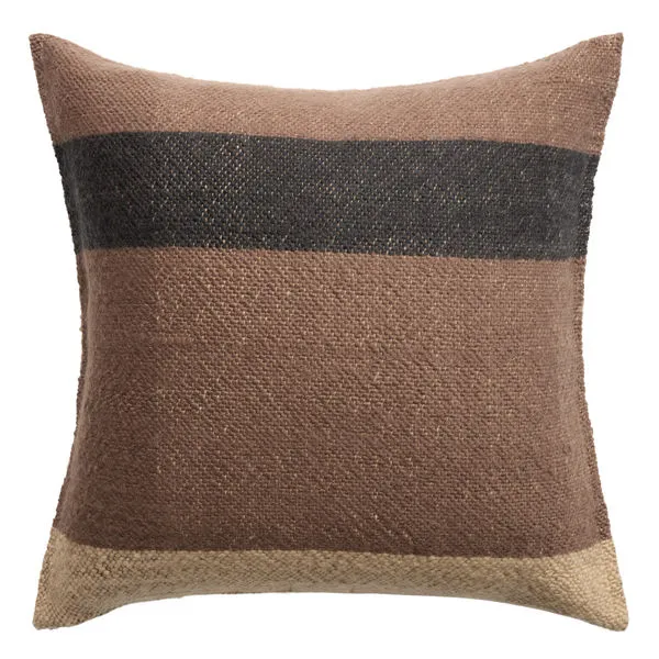 Product Image 1 for Neem X Laco Handmade Striped Natural / Brown Pillow from Jaipur