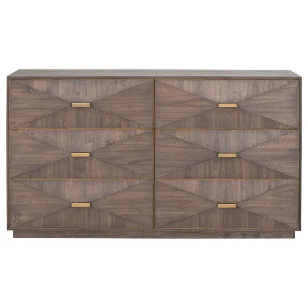Product Image 6 for Wynn 6-Drawer Acacia Double Dark Wood Dresser from Essentials for Living
