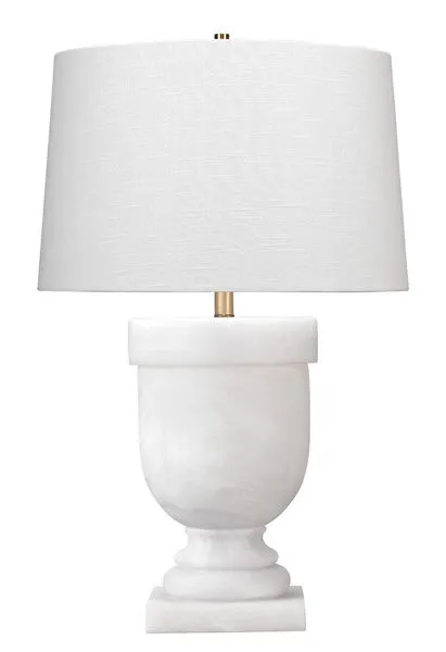 Product Image 4 for Carnegie Table Lamp in White Faux Alabaster from Jamie Young