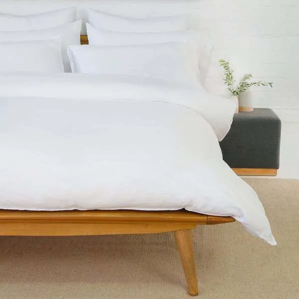 Product Image 1 for Parker White Linen Queen Duvet Set from Pom Pom at Home