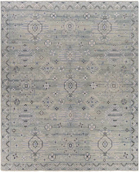 Product Image 1 for Almeria Hand-Knotted Denim / Black Rug - 12' x 15' from Surya