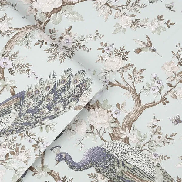 Product Image 1 for Laura Ashley Belvedere Duck-Egg Botanical Wallpaper from Graham & Brown