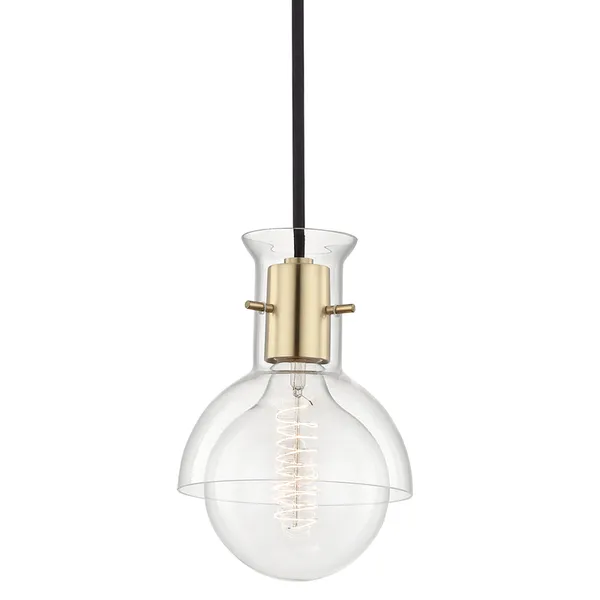 Product Image 1 for Riley 1 Light Pendant With Glass from Mitzi