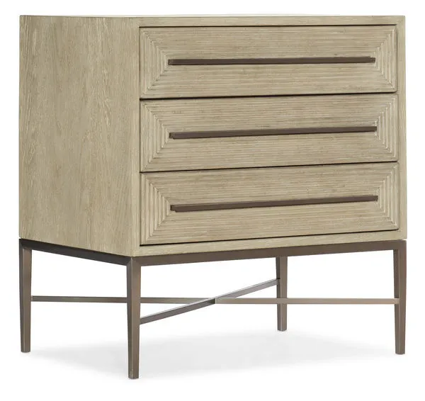 Product Image 1 for Cascade Three-Drawer Oak Nightstand from Hooker Furniture