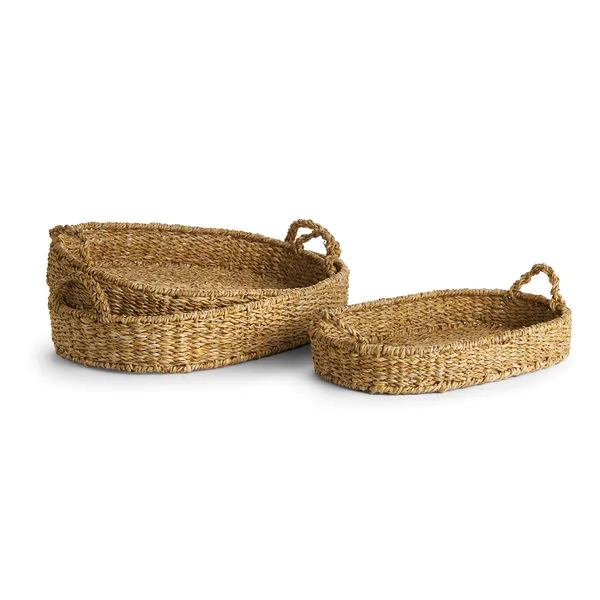 Product Image 1 for Seagrass Oval Trays, Set Of 3 from Napa Home And Garden