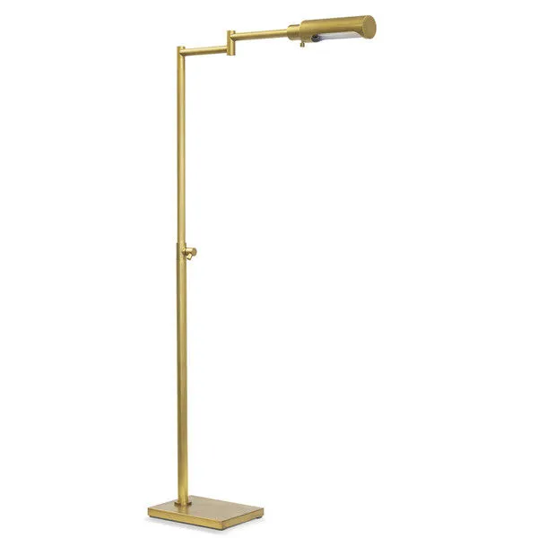 Product Image 1 for Noble Steel Floor Task Reading Lamp - Natural Brass from Regina Andrew Design