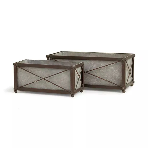 Product Image 1 for Cedar Ridge Rectangular Cachepots, Set Of 2 from Napa Home And Garden