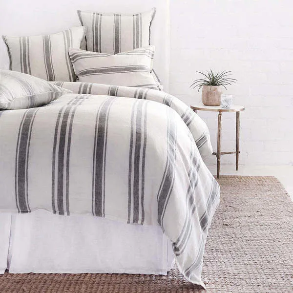 Product Image 1 for Jackson Flax / Midnight Linen Queen Duvet Cover from Pom Pom at Home