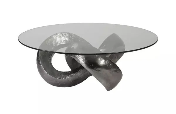 Product Image 4 for Trifoil Coffee Table, Liquid Silver w/Glass from Phillips Collection