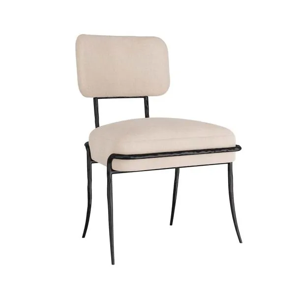 Product Image 1 for Mosquito Natural Black Linen Chair from Arteriors
