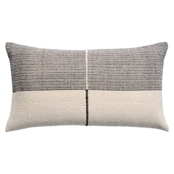 Product Image 1 for Neem X Margaret Handmade Geometric Gray / Cream Pillow from Jaipur