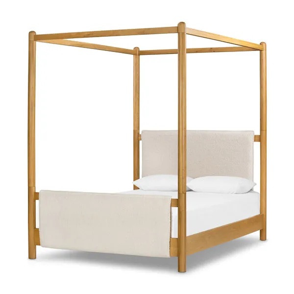 Product Image 1 for Bowen Buff Oak Traditional Canopy King Bed from Four Hands