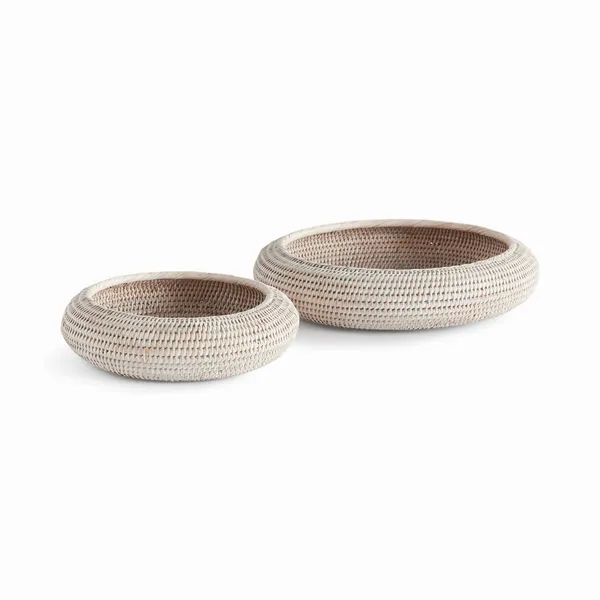 Product Image 1 for Burma Rattan Shallow Display Bowls, Set Of 2 from Napa Home And Garden