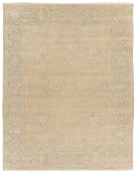 Product Image 1 for Verity Hand-Knotted Floral Cream / Gray Rug 10' x 14' from Jaipur