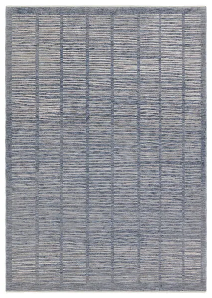 Product Image 1 for Dounia Transitional Striped Blue/ Light Gray Rug - 9' x 12' from Jaipur